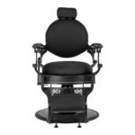 Sillón De Barbero Gabbiano Niccolo Negro Sin Botones 1