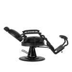 Sillón De Barbero Gabbiano Niccolo Negro Sin Botones 4