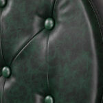 Sillón De Barbero Gabbiano President Verde Cromado 7
