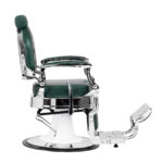 Sillón De Barbero Gabbiano President Verde Cromado 1