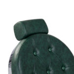 Sillón De Barbero Gabbiano President Verde Cromado 11
