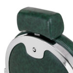 Sillón De Barbero Gabbiano President Verde Cromado 14