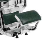 Sillón De Barbero Gabbiano President Verde Cromado 15
