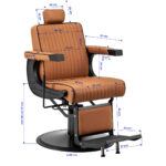 Sillón De Barbero Gabbiano Visionerio Marrón Claro 14