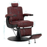 Sillón De Barbero Hair System Bm88066B Marrón 15