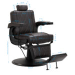 Sillón De Barbero Hair System Bm88066B Marrón 15