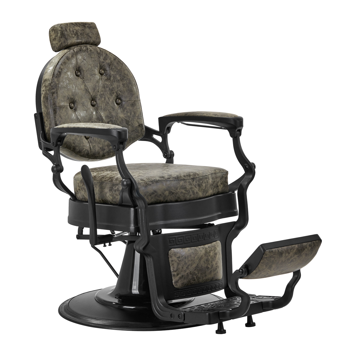 Butaca De Barbero President Old Leather Green Butaca De Barbero President Old Leather Green