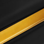 Sillón De Peluquería Gabbiano Acri Dorado Y Negro 6