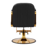 Sillón De Peluquería Gabbiano Acri Dorado Y Negro 3
