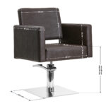 Sillón De Peluquería Gabbiano Ankara Marrón 8