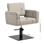 Sillón De Peluquería Gabbiano Bilbao Gris-Beige 6