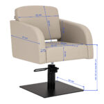 Sillón De Peluquería Gabbiano Elda Gris-Beige 8