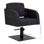 Sillón De Peluquería Gabbiano Elda Negro 8