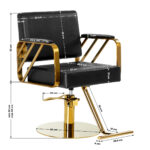 Sillón De Peluquería Gabbiano Genua Oro Negro 8