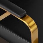 Sillón De Peluquería Gabbiano Genua Oro Negro 4