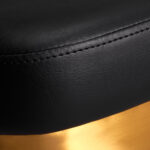 Sillón De Peluquería Gabbiano Granda Dorado Y Negro 6