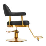 Sillón De Peluquería Gabbiano Granda Dorado Y Negro 2
