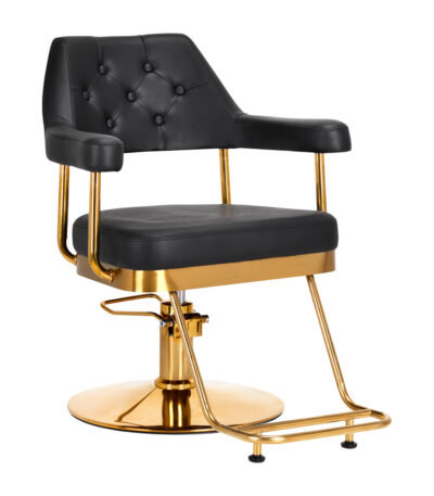 Hairdressing Chair Gabbiano Granda Gold & Black