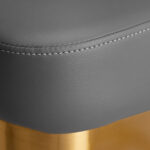 Sillón De Peluquería Gabbiano Granda Gris Dorado 6