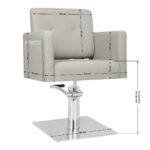 Sillón De Peluquería Gabbiano Gris Bergamo 5