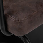 Sillón De Peluquería Gabbiano Katania Loft Old Leather Marrón Oscuro 5