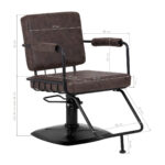 Sillón De Peluquería Gabbiano Katania Loft Old Leather Marrón Oscuro 9