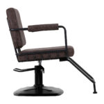Sillón De Peluquería Gabbiano Katania Loft Old Leather Marrón Oscuro 1