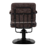 Sillón De Peluquería Gabbiano Katania Loft Old Leather Marrón Oscuro 3