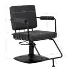 Sillón De Peluquería Gabbiano Katania Loft Old Leather Negro 9