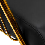 Sillón De Peluquería Gabbiano Lille Dorado Y Negro 4