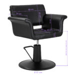 Sillón De Peluquería Gabbiano Lucca Negro 8