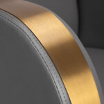 Sillón De Peluquería Gabbiano Málaga Gris Dorado 4