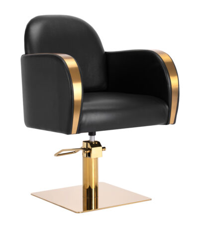 Hairdressing Chair Gabbiano Malaga Black Gold