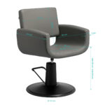 Sillón De Peluquería Gabbiano Mataro Gris 6