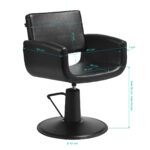 Sillón De Peluquería Gabbiano Mataro Negro 6