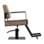 Sillón De Peluquería Gabbiano Modena Marrón Antiguo 1