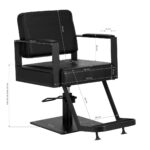 Sillón De Peluquería Gabbiano Modena Negro 7