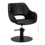 Sillón De Peluquería Gabbiano Morena Negro 7