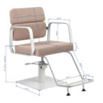 Sillón De Peluquería Gabbiano Porto Blanco Beige 7