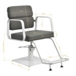 Sillón De Peluquería Gabbiano Porto Blanco Gris 6
