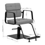Sillón De Peluquería Gabbiano Porto-Bm Negro Gris 7