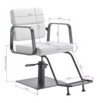Sillón De Peluquería Gabbiano Porto Gris Blanco 8