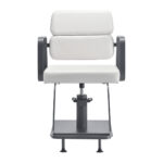 Sillón De Peluquería Gabbiano Porto Gris Blanco 2