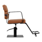 Sillón De Peluquería Gabbiano Porto Negro Naranja 1