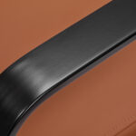 Sillón De Peluquería Gabbiano Porto Negro Naranja 4