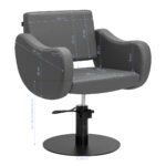 Sillón De Peluquería Gabbiano Sewilla Gris Base Negra 8