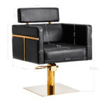 Sillón De Peluquería Gabbiano Toledo Oro Negro 8