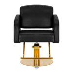 Sillón De Peluquería Gabbiano Turyn Negro Dorado 1