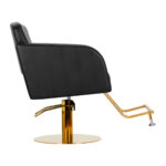 Sillón De Peluquería Gabbiano Turyn Negro Dorado 3