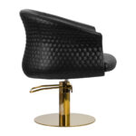 Sillón De Peluquería Gabbiano Wersal Dorado Y Negro 1